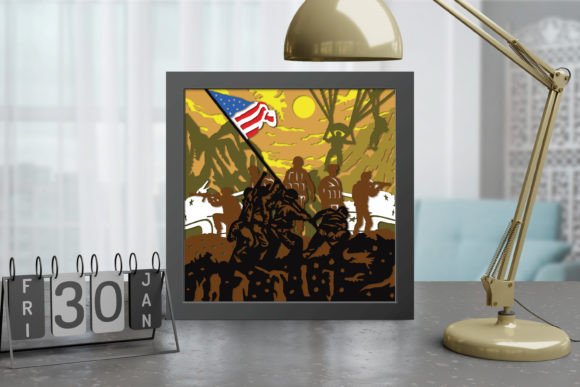 Create a Stunning Military Shadow Box SVG Template