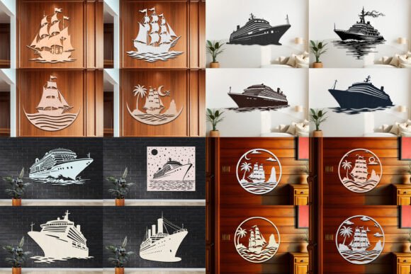 Create Stunning Nautical Decor with Laser Cut Sailboat Wall Art SVG Bundle