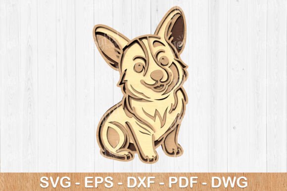 Create with Layered Corgi Dog SVG Cut