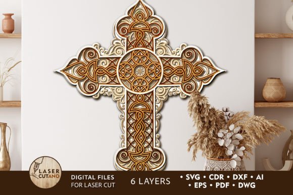 CROSS RELIGIOUS Wood & Paper Cut Design