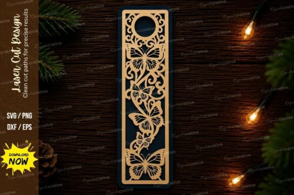 Floral Bookmark Laser Cut SVG: Elegant Crafting Designs