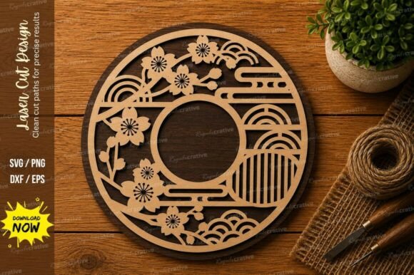 Floral Sun Circle SVG | Nature Mandala