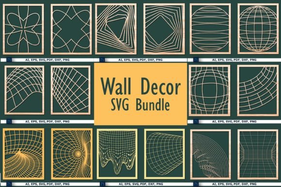 Laser Cut Geometry Decor SVG Bundle