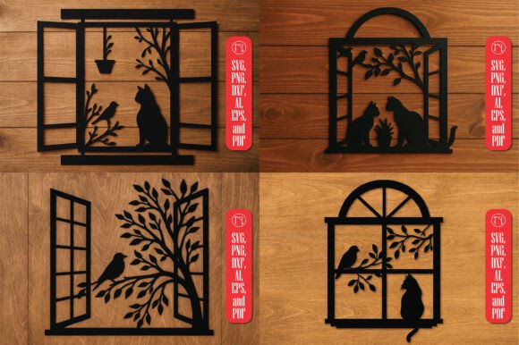 Metal Window Wall Decor SVG Bundle