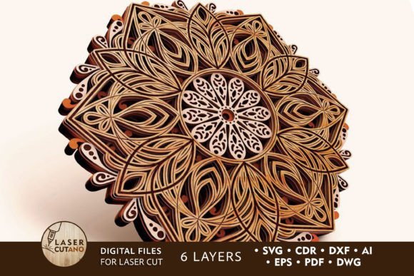Multilayer MANDALA Laser Cut & Paper Cut