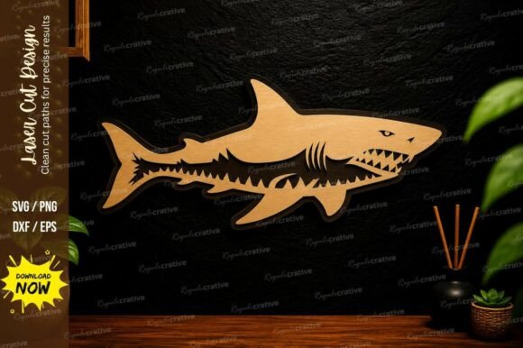 Shark Ocean Predator Laser Cut Svg Design