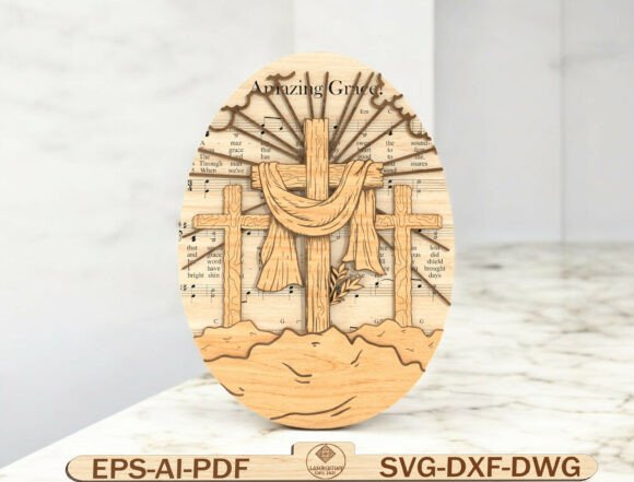 Three Crosses Christian Wall Laser Cut