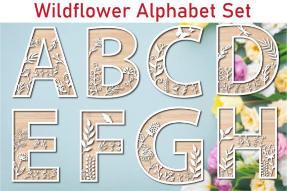 WILDFLOWER Alphabet Set Svg File: Your Next Design Staple